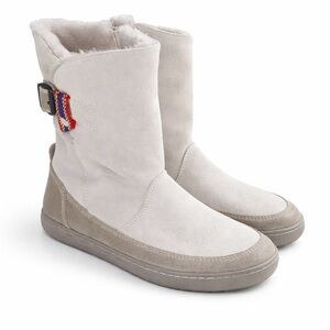 Women's Birkenstock Woodbury VL Beige Suede Boots